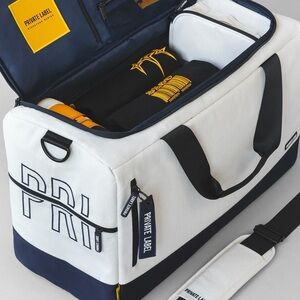 Private Label Black and White Duffel Bag